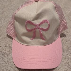 PINK BOW TRUCKER HAT